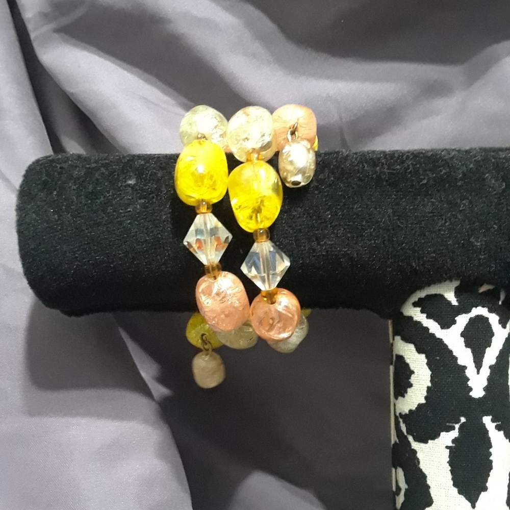 Vintage style bead wrap bracelet